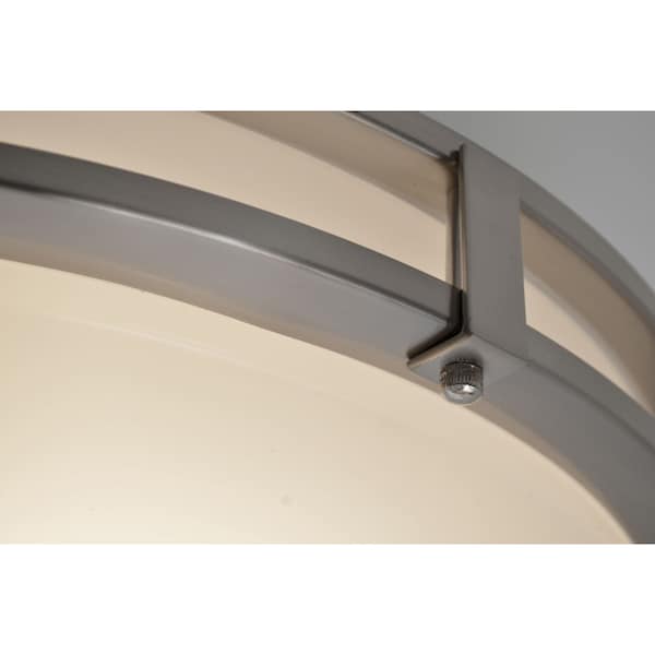 Carlisle 14in. LED Semi-Flush Mount, Satin Nickel Finish